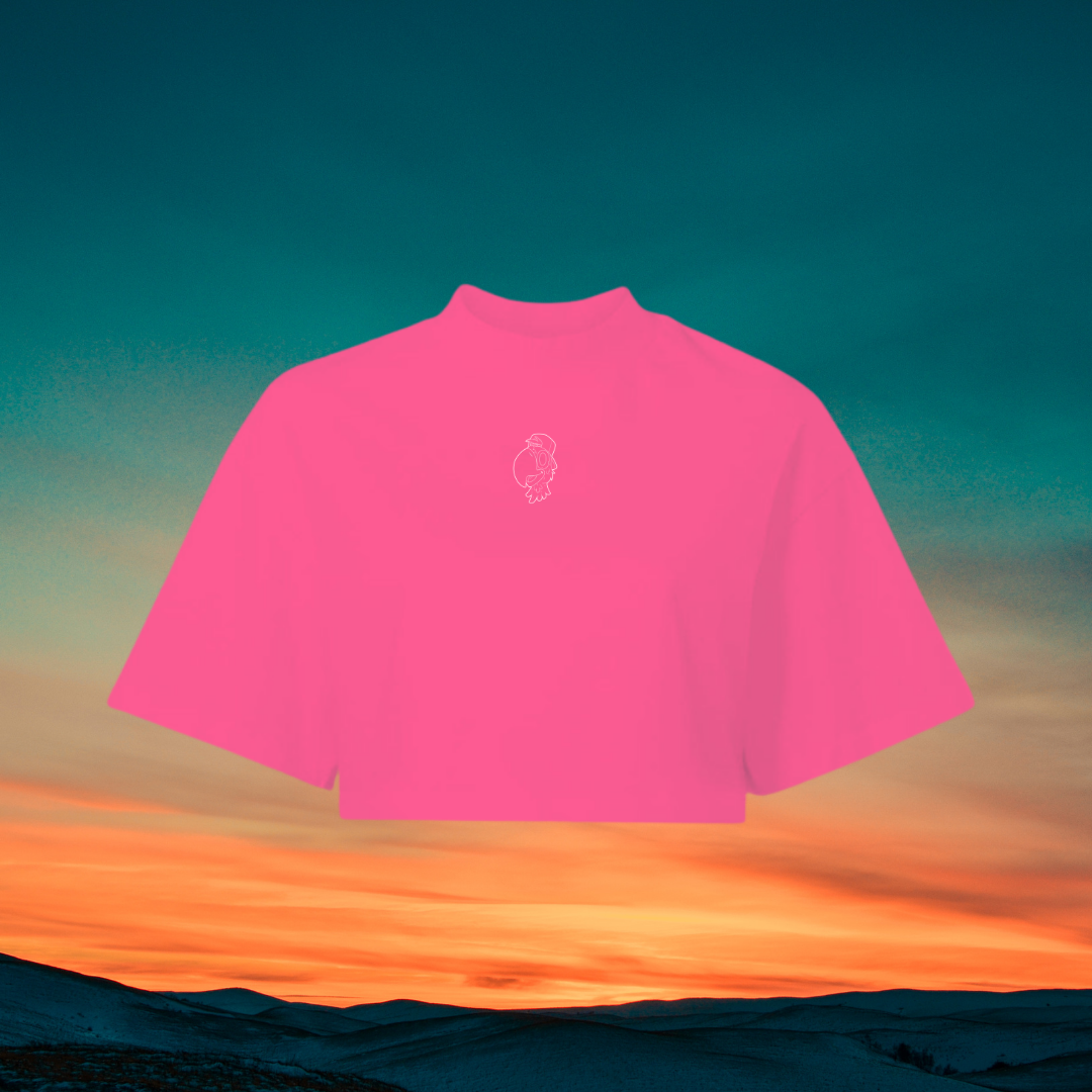 PINK oversized women crop